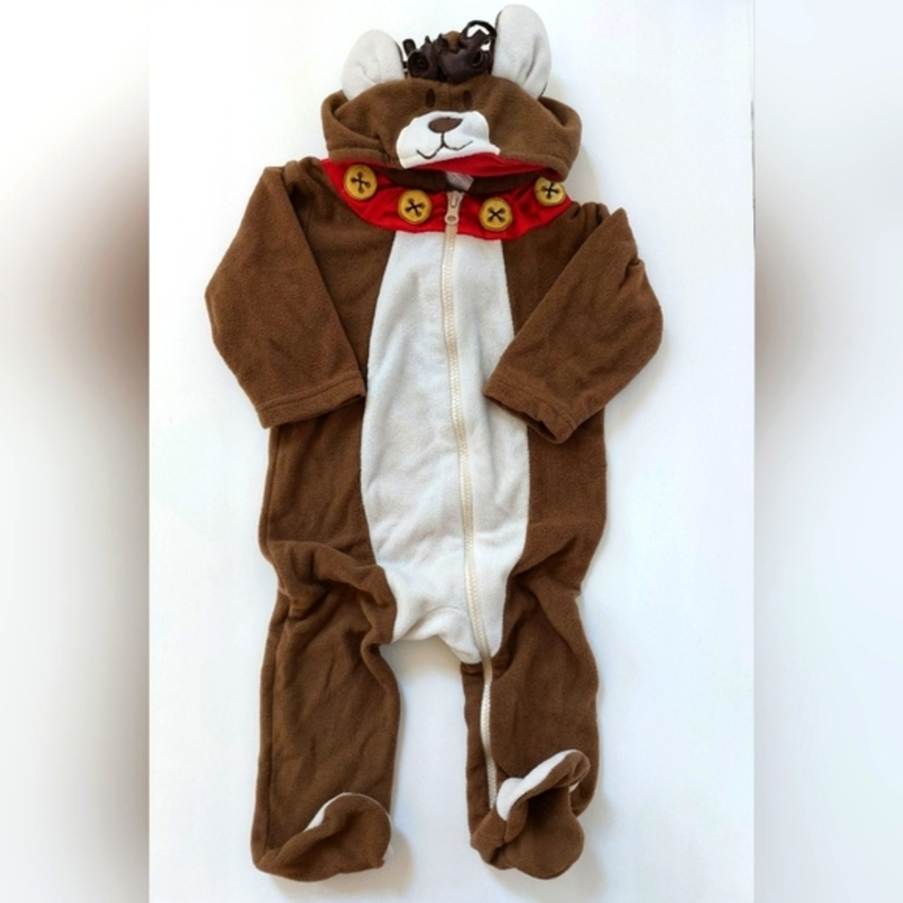 Reindeer costume‎ Infant 6-9 Months Christmas Holiday Sleeper